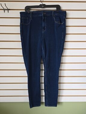 Old Navy Rockstar Super Skinny High Rise Dark Wash Denim Jeans 16